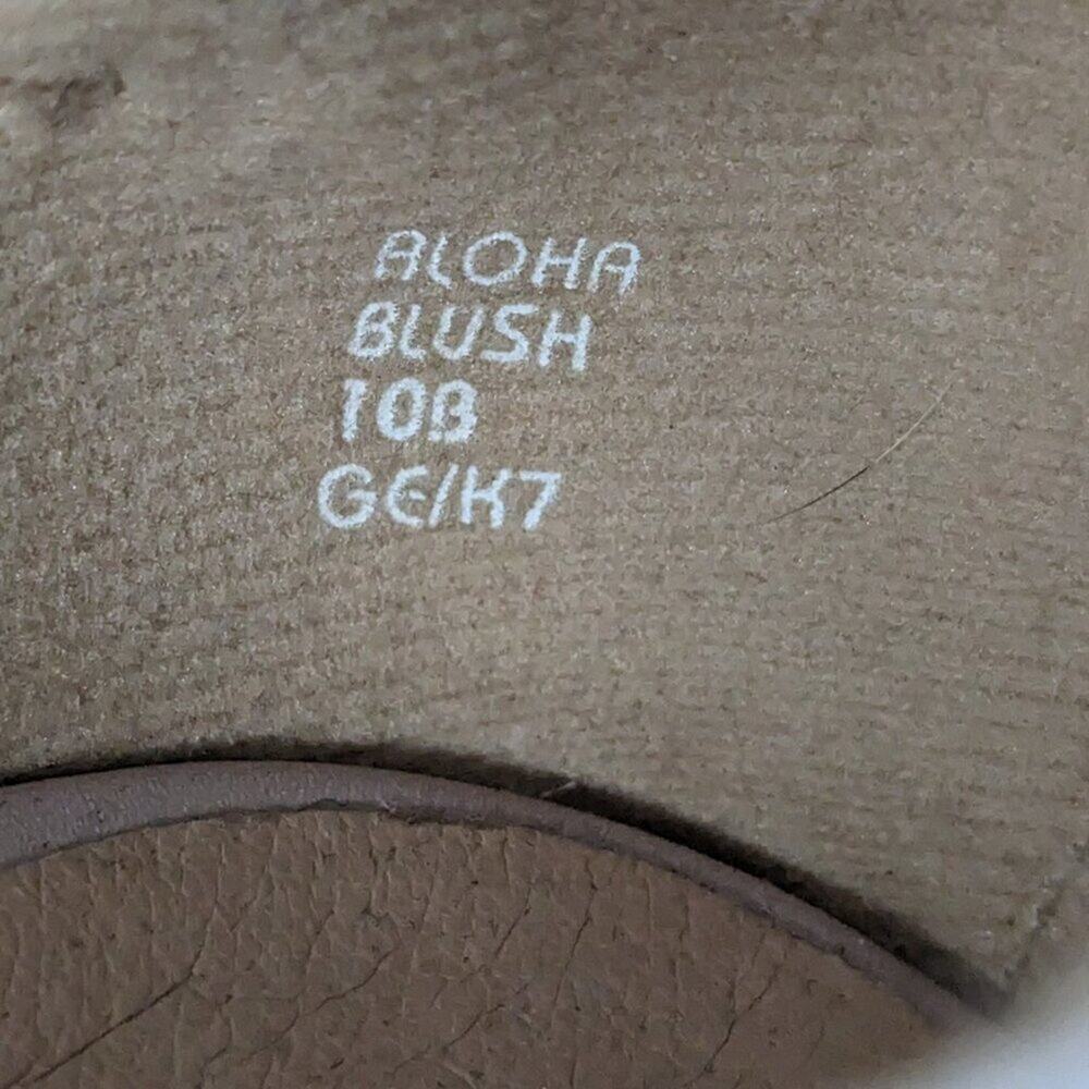 Earth Aloha Blush Pink Leather Open Toe Sandals Flat Strappy Slip On Size 10 - Picture 7 of 10